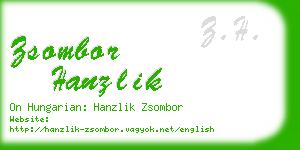 zsombor hanzlik business card